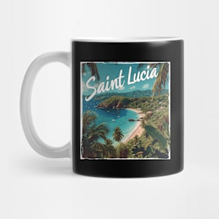 Saint Lucia (White Lettering) Mug